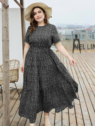 Vestido fluido estampado