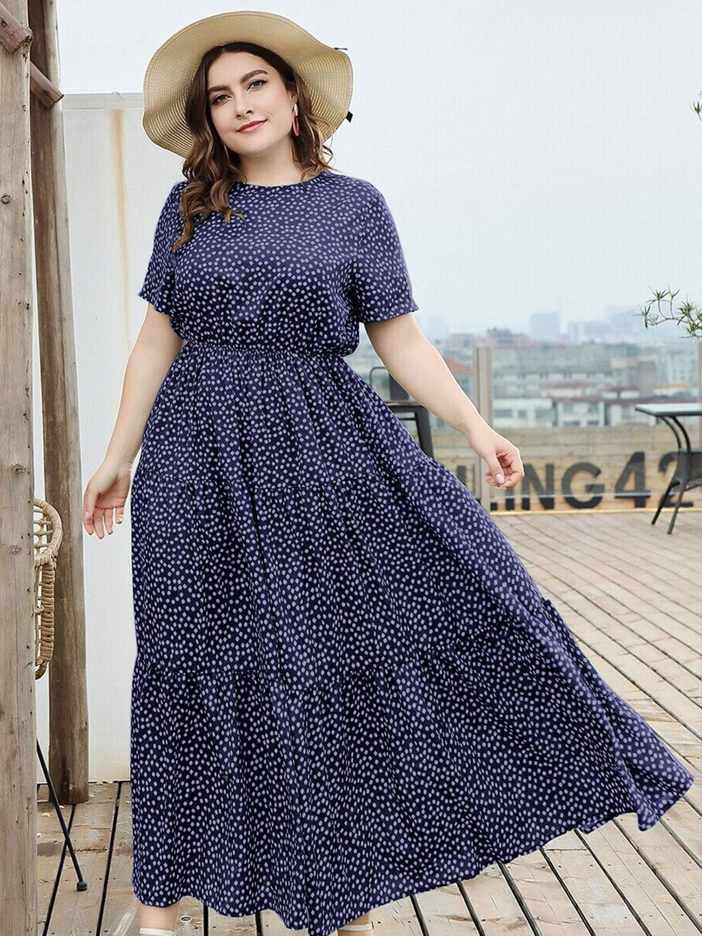 Vestido fluido estampado