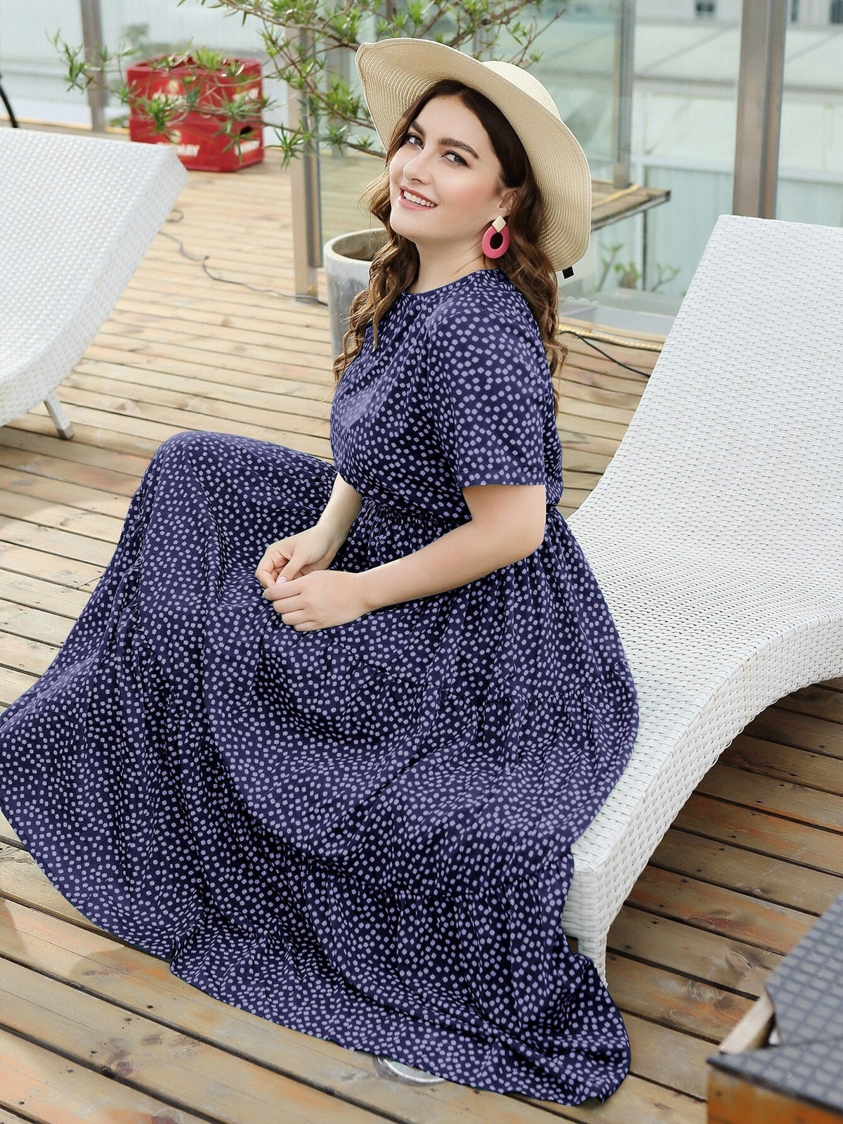 Vestido fluido estampado