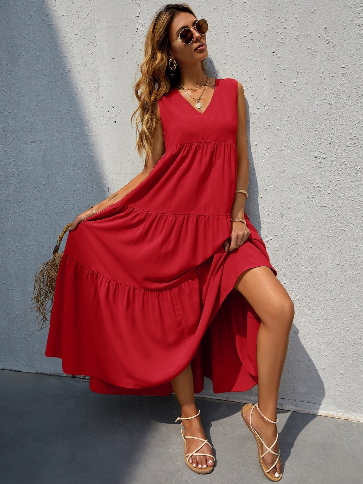 Vestido com babado