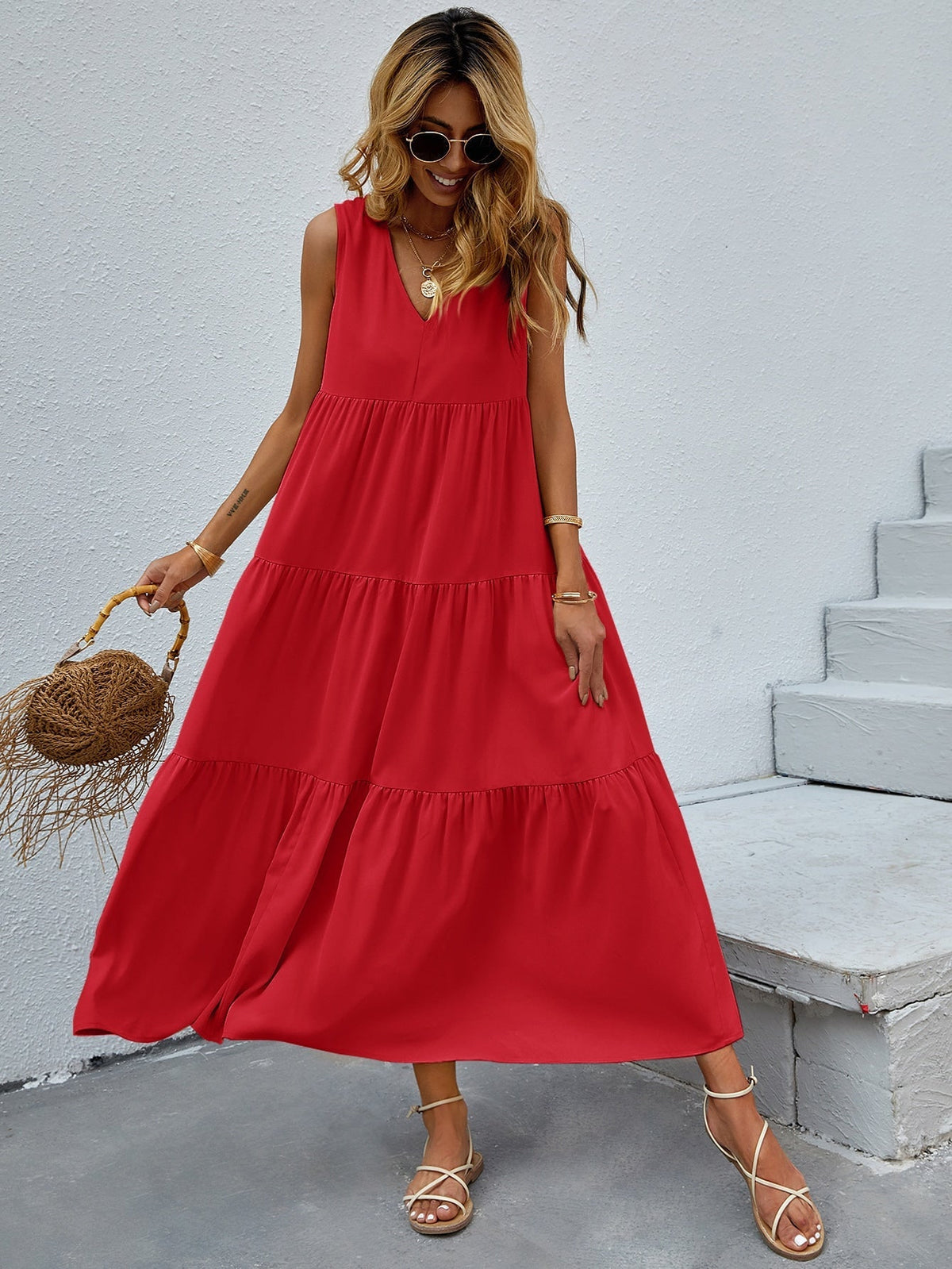 Vestido com babado