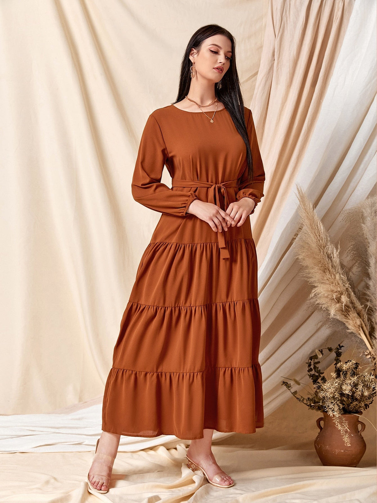 Vestido com babados