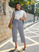 Calça listrada