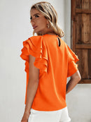 Blusa manga em camadas