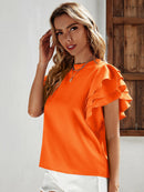 Blusa manga em camadas