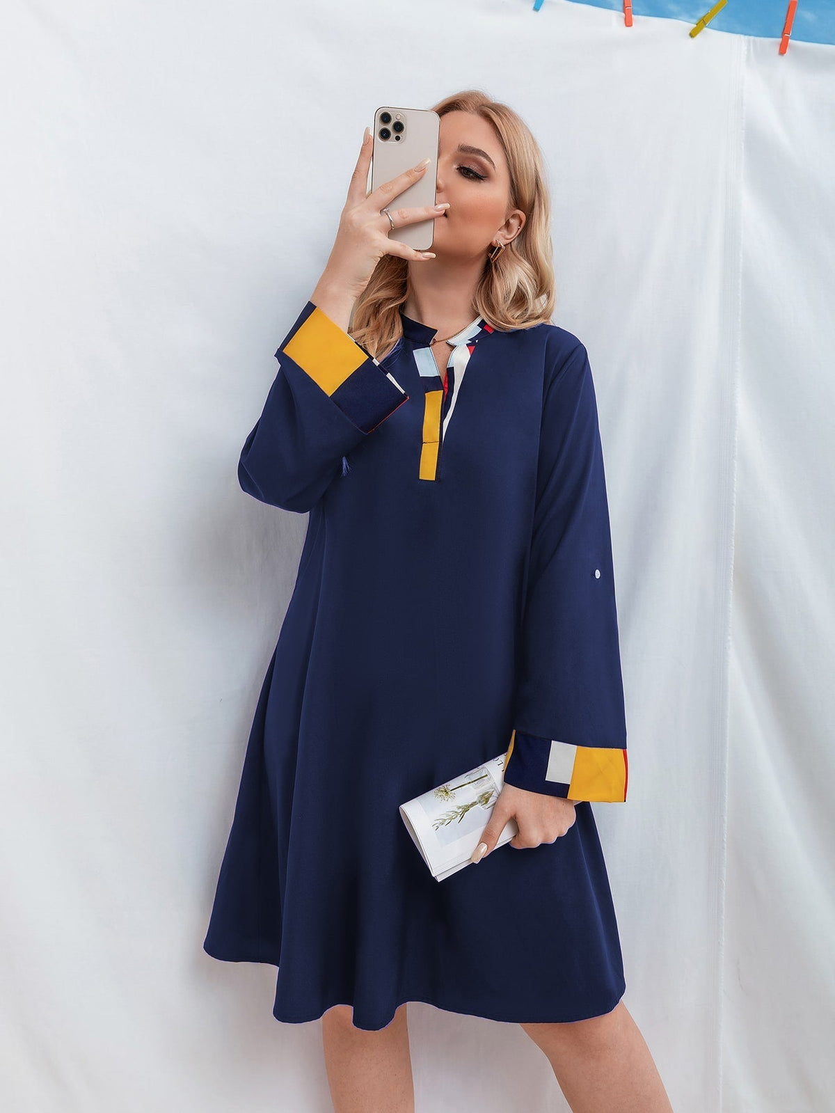 Vestido decote em V