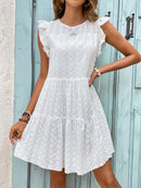 Vestido de lese com babado