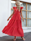 Vestido com manga borboleta