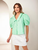 Blusa manga bufante