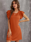 Vestido manga borboleta