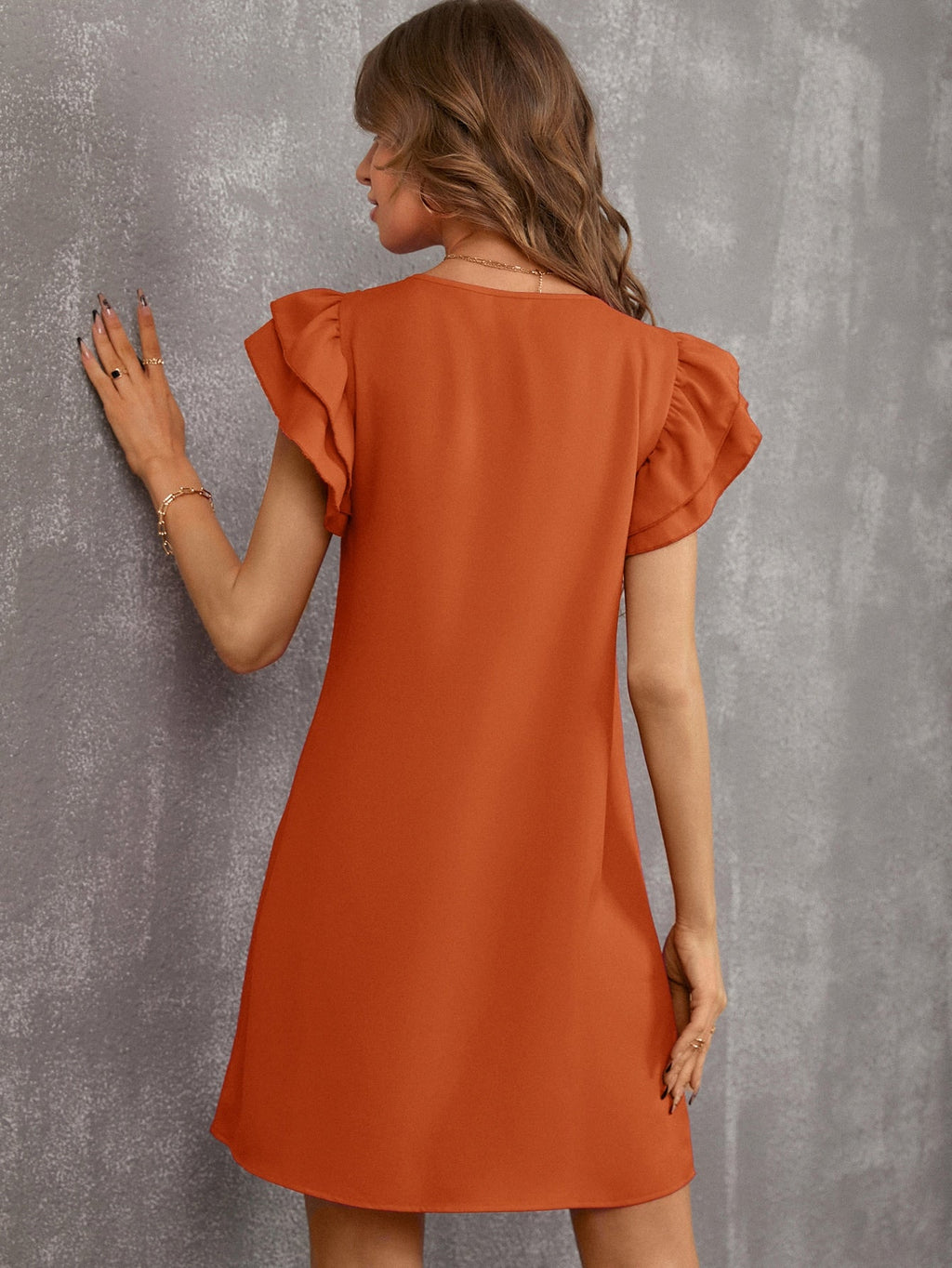 Vestido manga borboleta