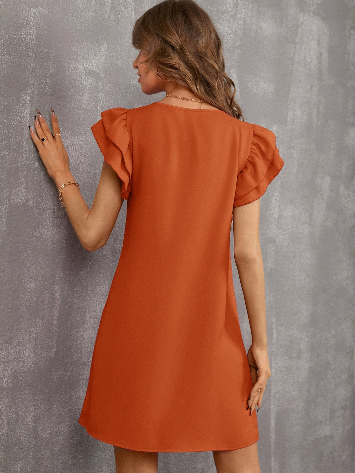 Vestido manga borboleta