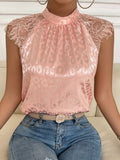 Blusa de cetim estampada