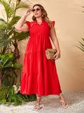 Vestido com babado