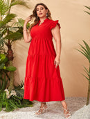 Vestido com babado