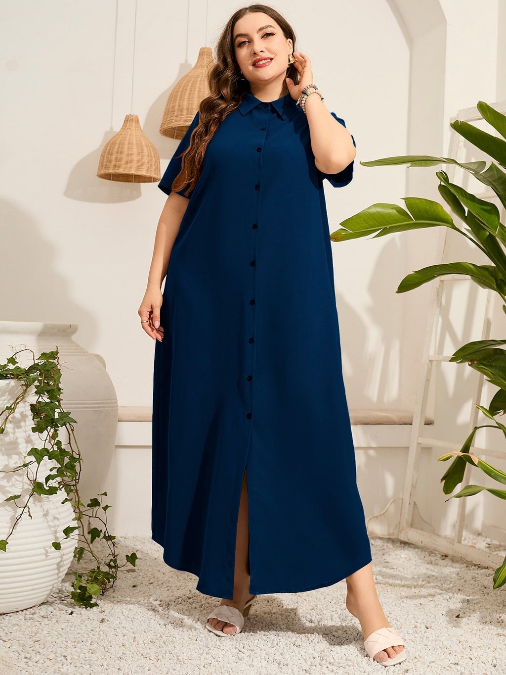 Vestido com botões