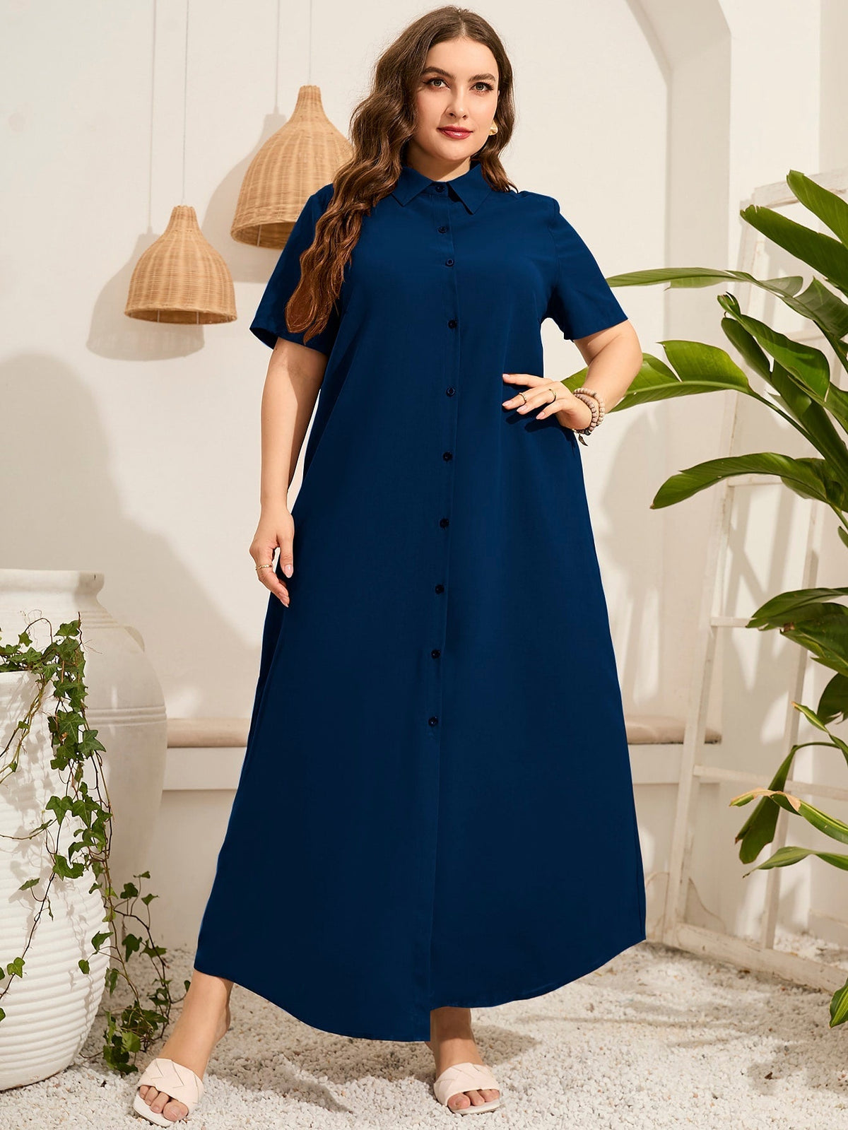 Vestido com botões