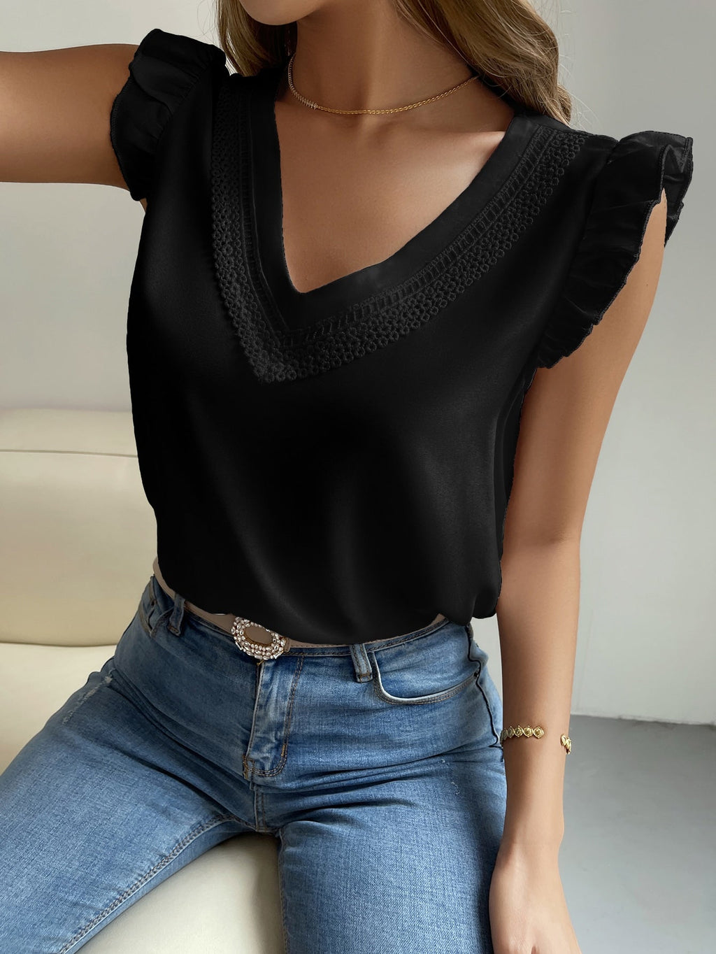 Blusa Manga de babados
