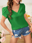Blusa manga pétala
