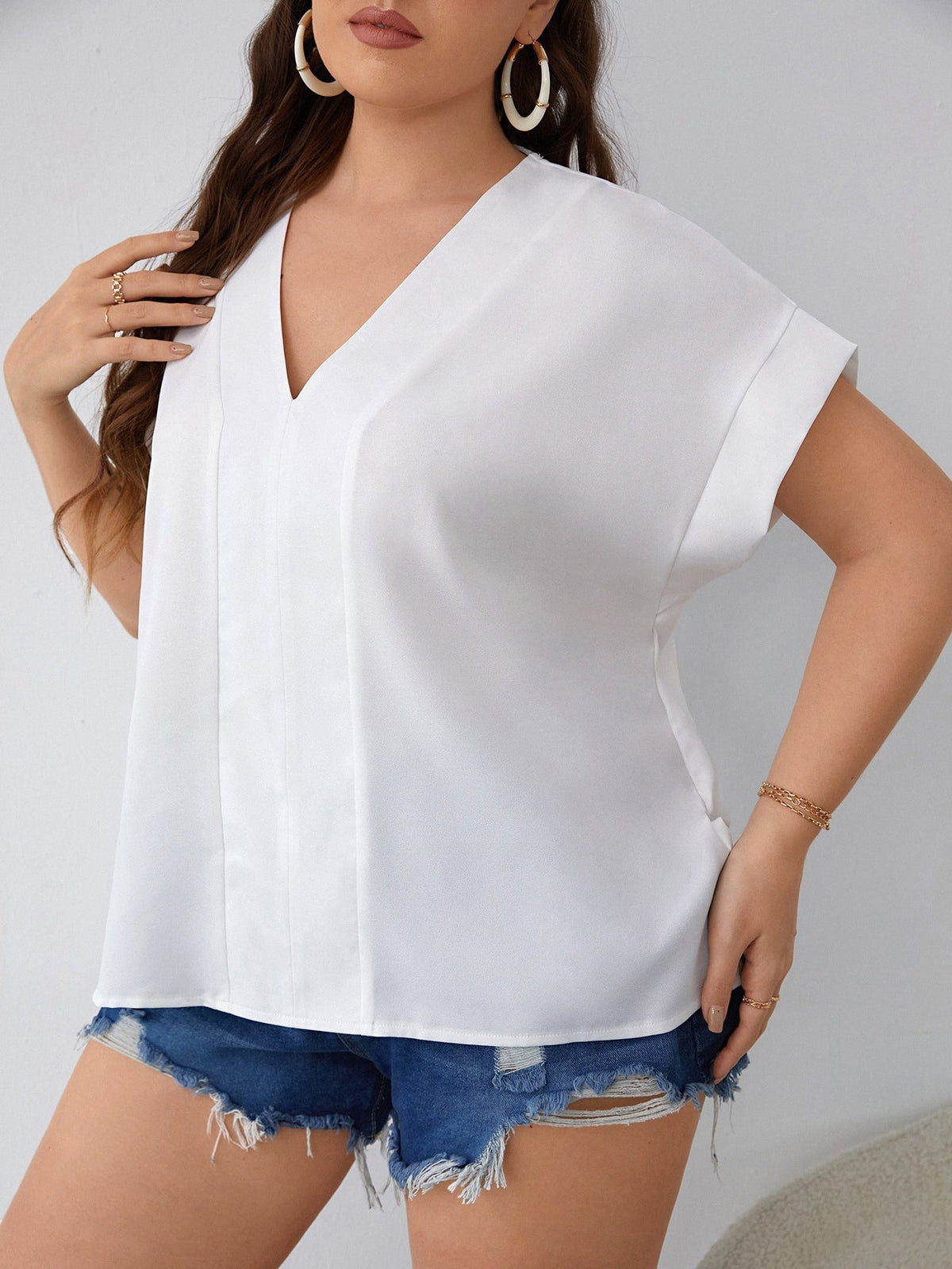 Blusa com decote em V