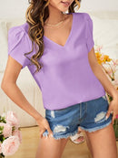 Blusa manga pétala