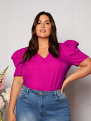 Blusa manga bufante