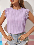 Blusa com manga de renda