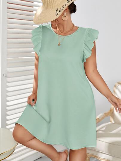 Vestido manga borboleta