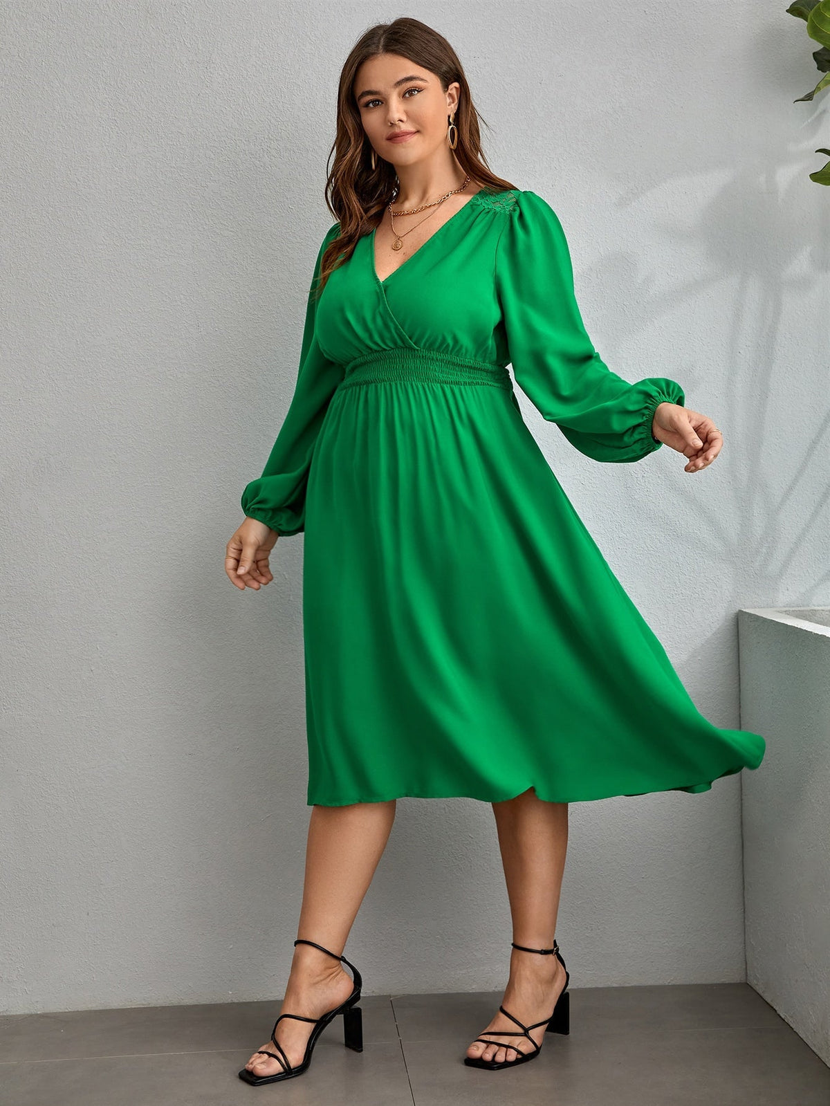 Vestido manga longa