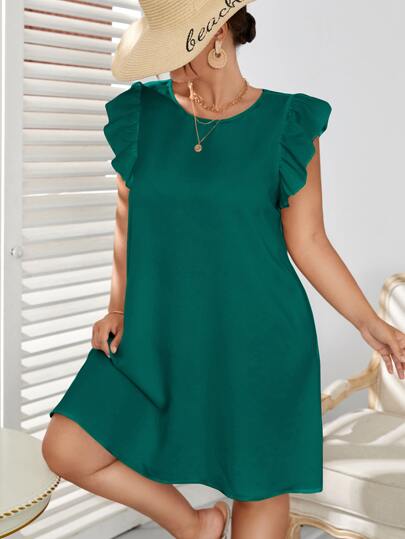 Vestido manga borboleta