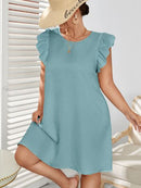 Vestido manga borboleta