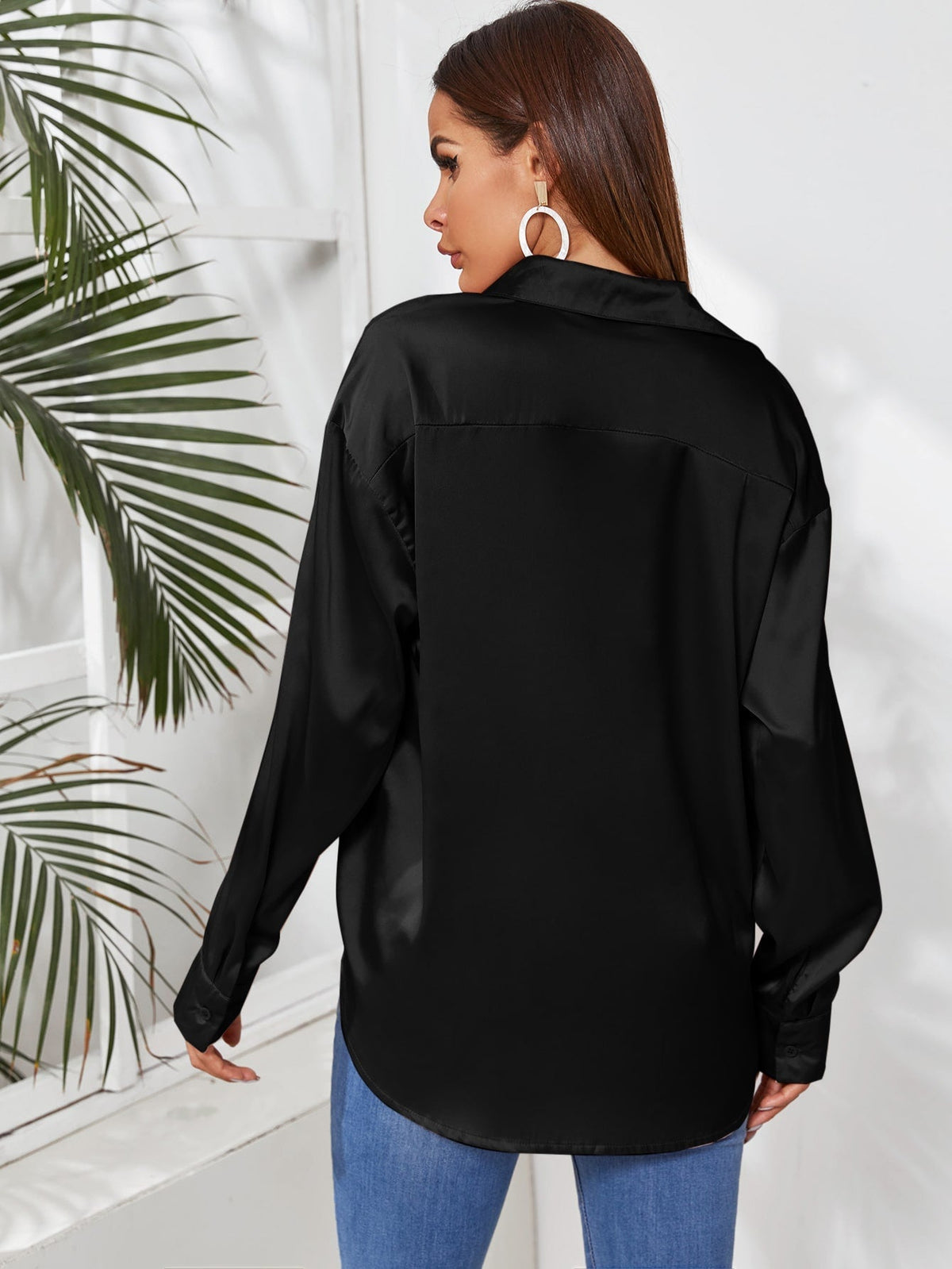 Blusa de cetim