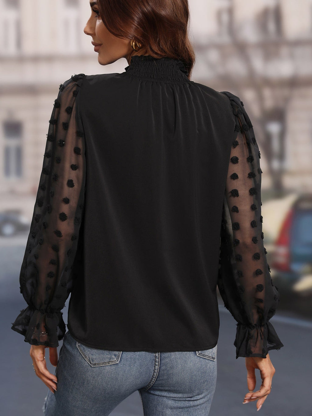 Blusas Ponto suíço manga longa