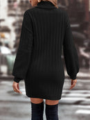 Vestido Trico Gola Alta