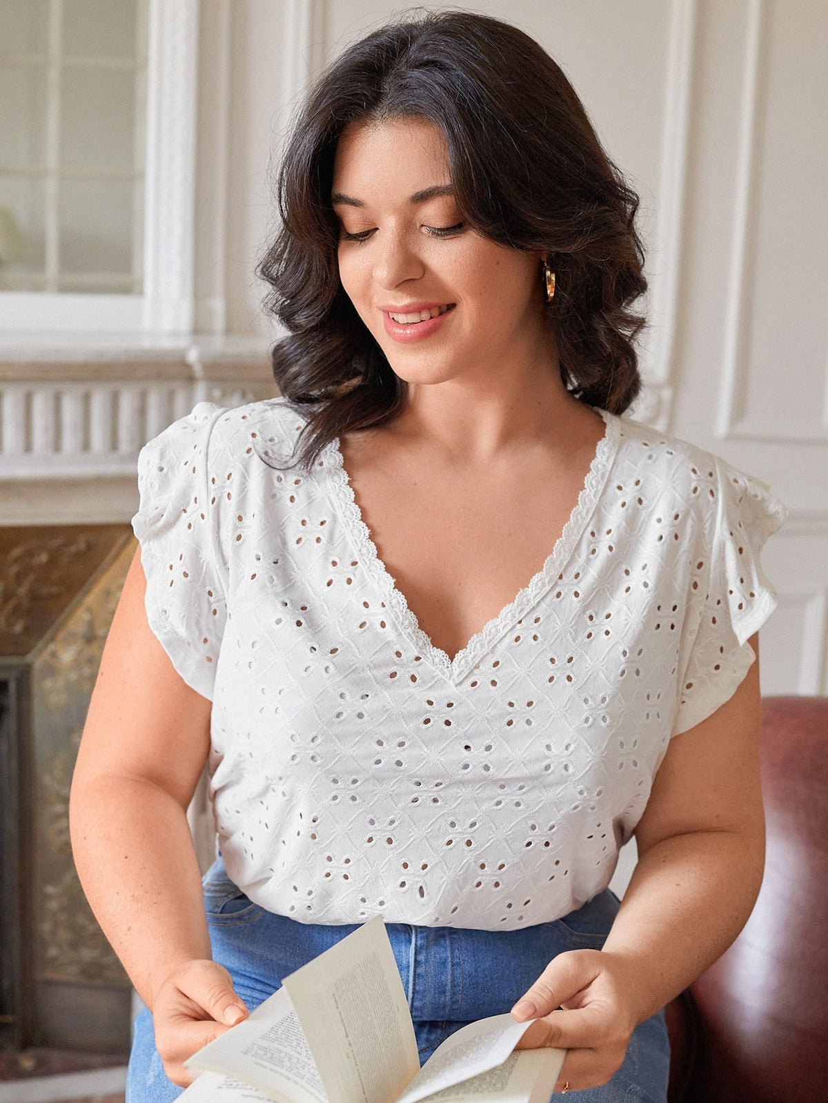 Blusa com renda