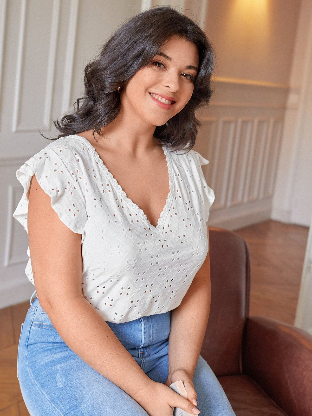 Blusa com renda
