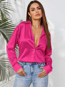 Blusa de cetim