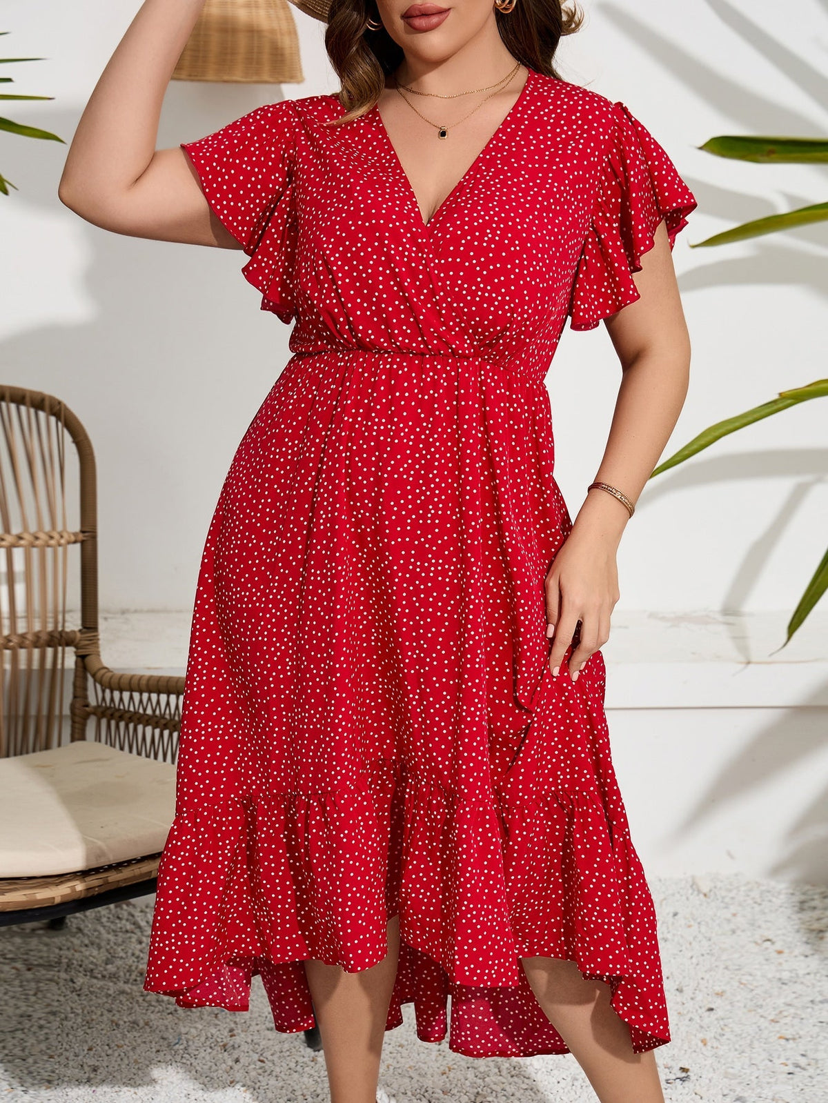 Vestido com decote V