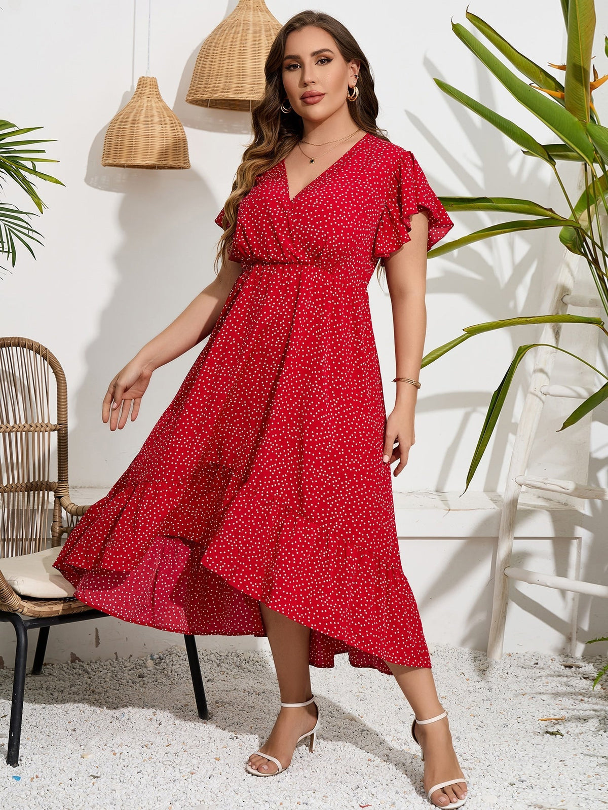 Vestido com decote V