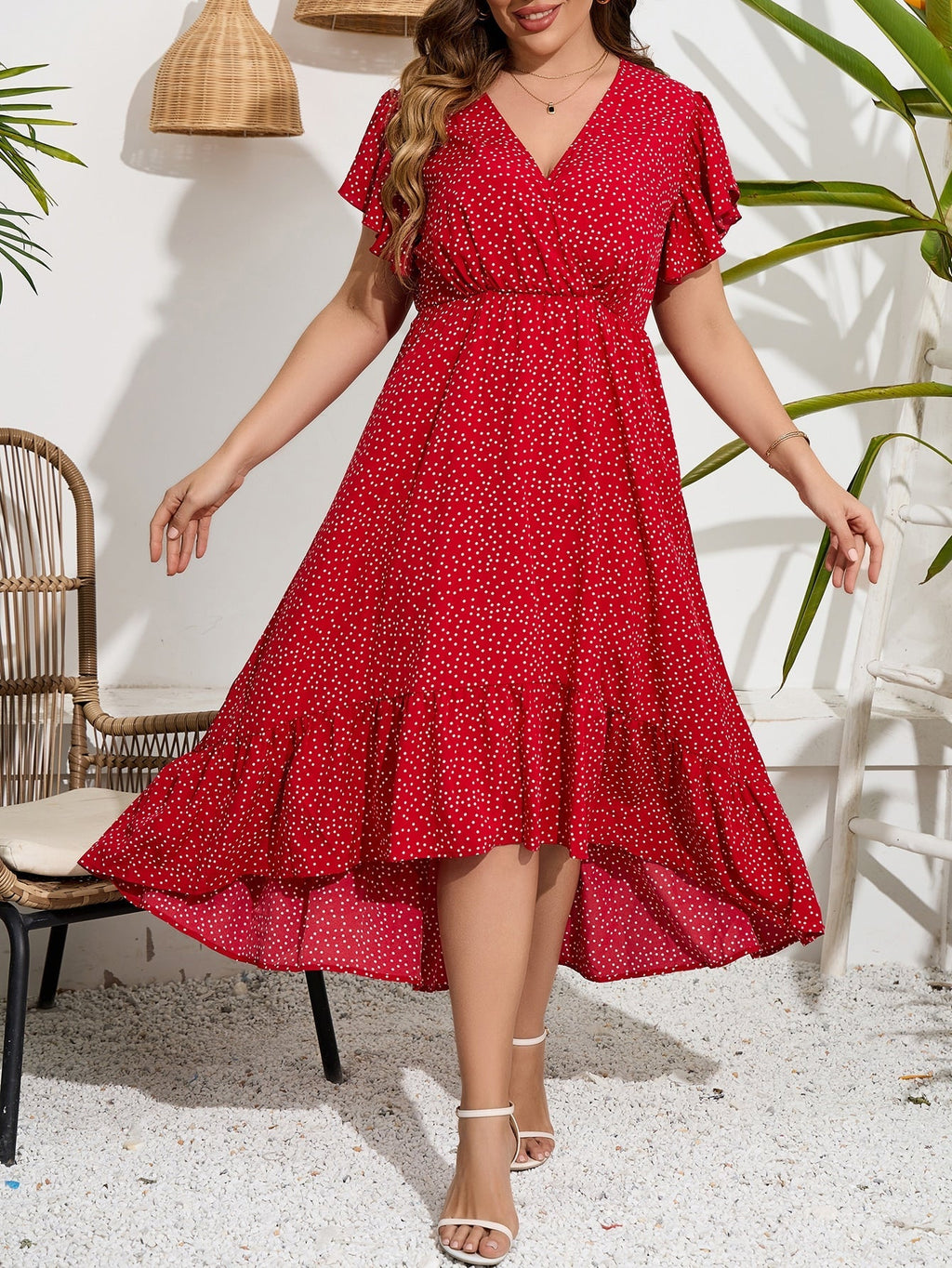 Vestido com decote V