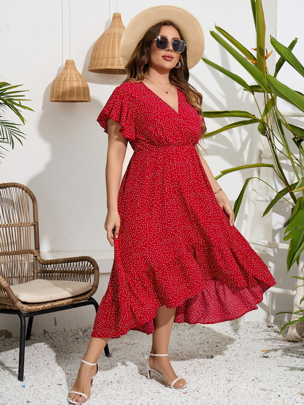 Vestido com decote V
