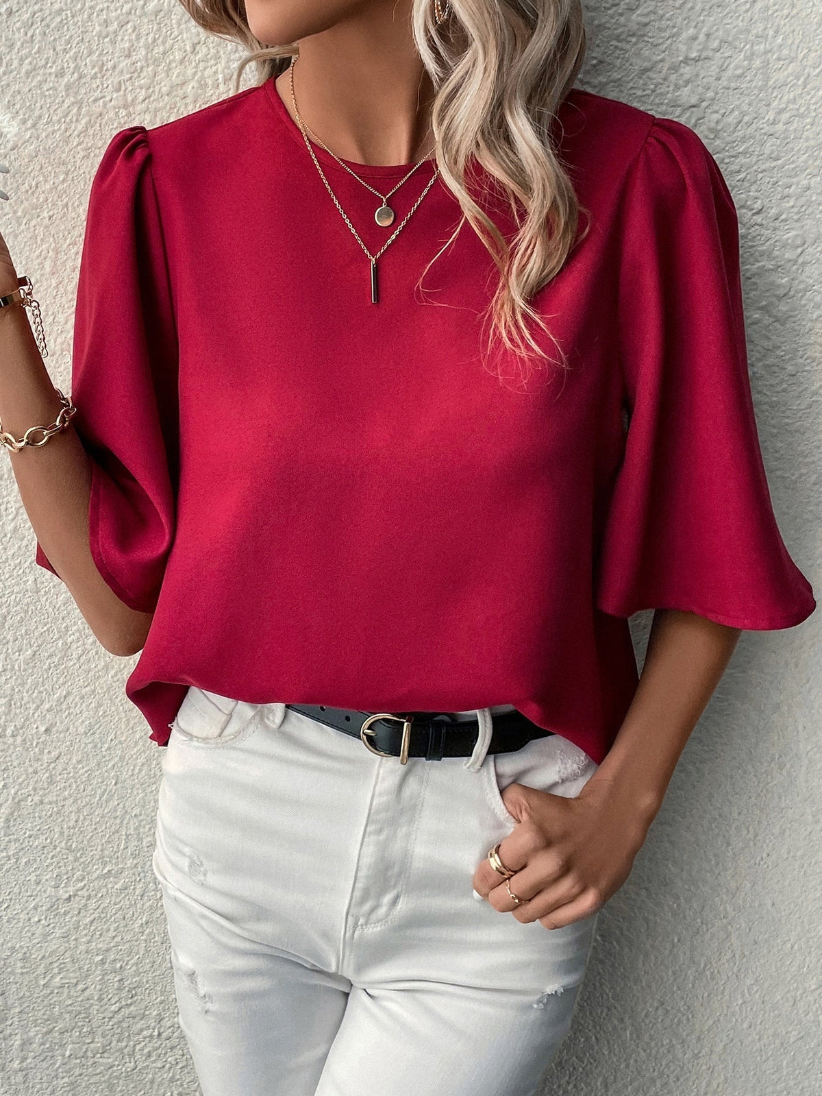 Blusa manga de borboleta