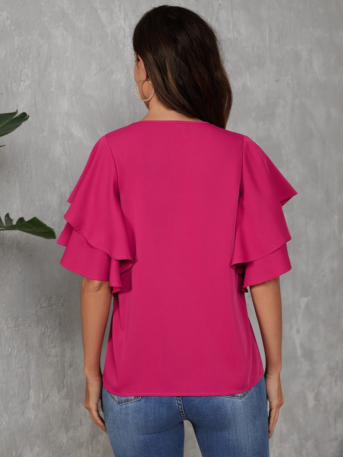 Blusa manga de borboleta