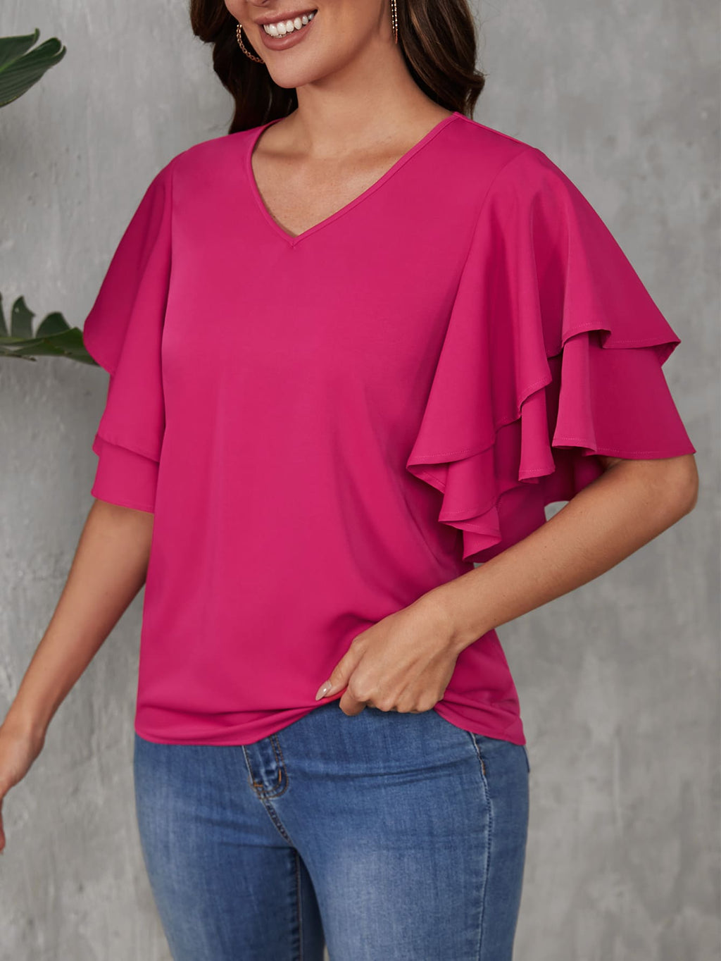 Blusa manga de borboleta