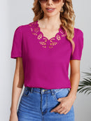 Blusa decote vazado