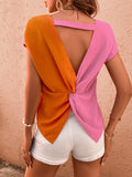 Blusa  torção nas costas