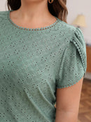 Blusa manga pétala