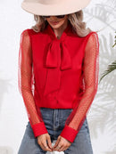 Blusa Alfaiataria Manga de Tule🤩
