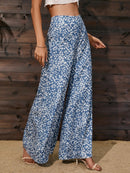 Calças pantalona estampada