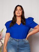 Blusa manga bufante